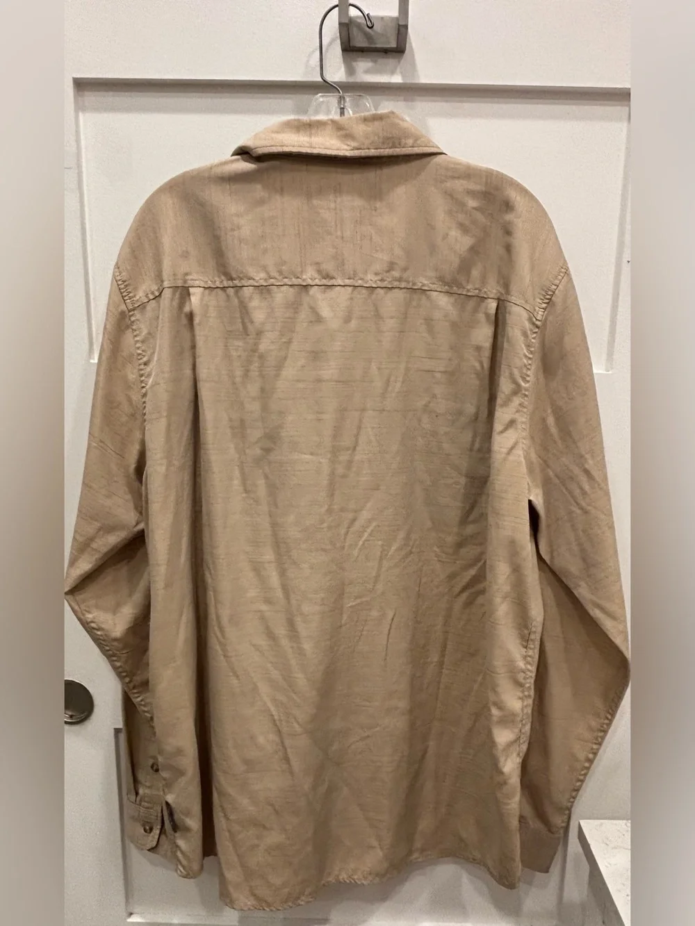 Exofficio Men's Tan Casual Insect Shield Outdoors Hiking Button-Down Shirt